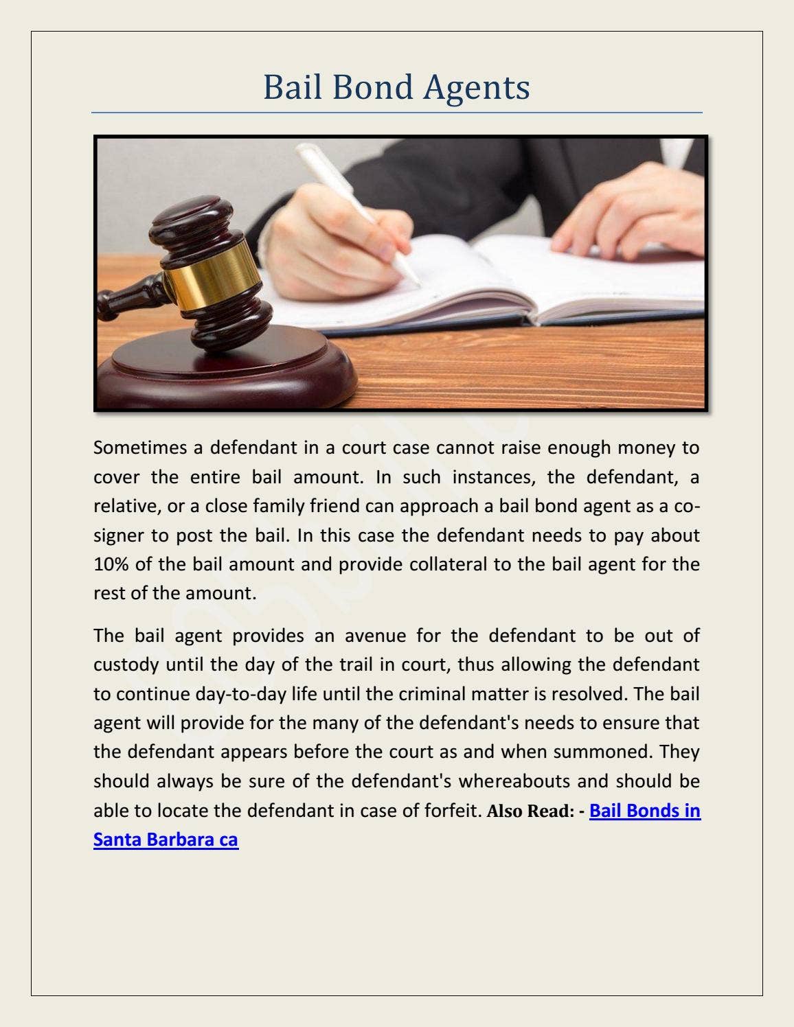 Bail Bond Agents by 805bail - Issuu