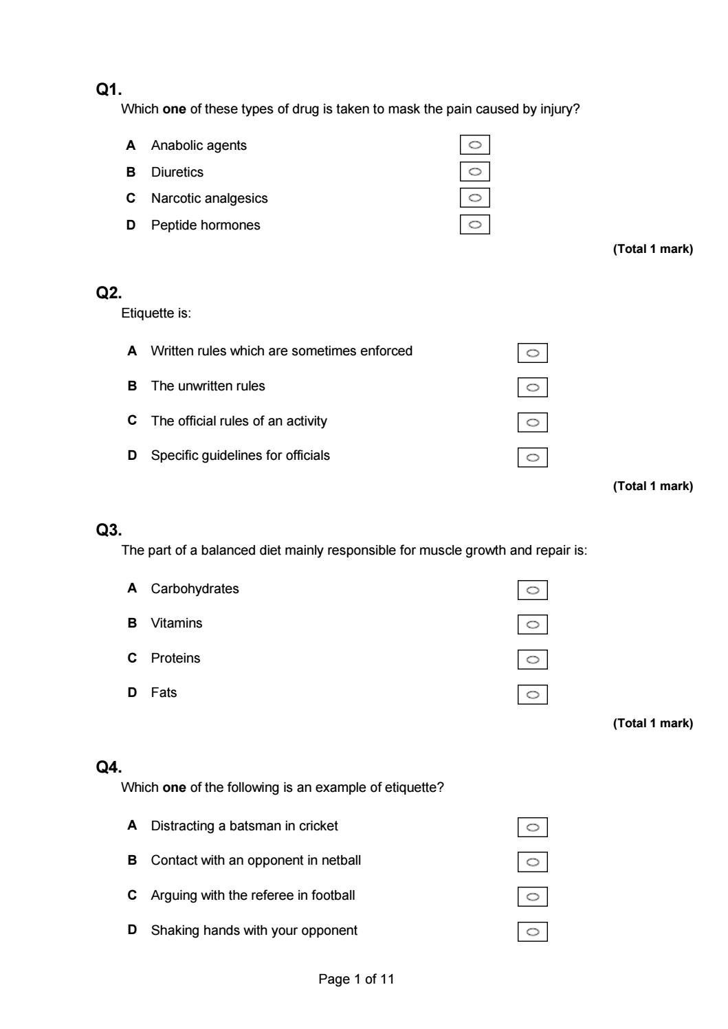 Ethical And Socio Cultural Issues In Physical Activity And Sport 