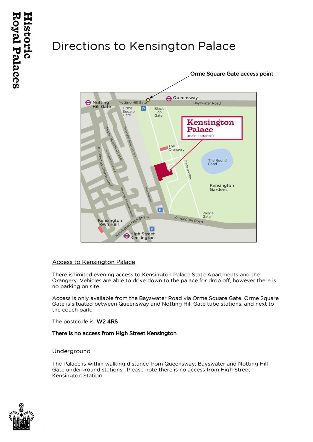 Directions to Kensington Palace by Harvard Kennedy School Issuu