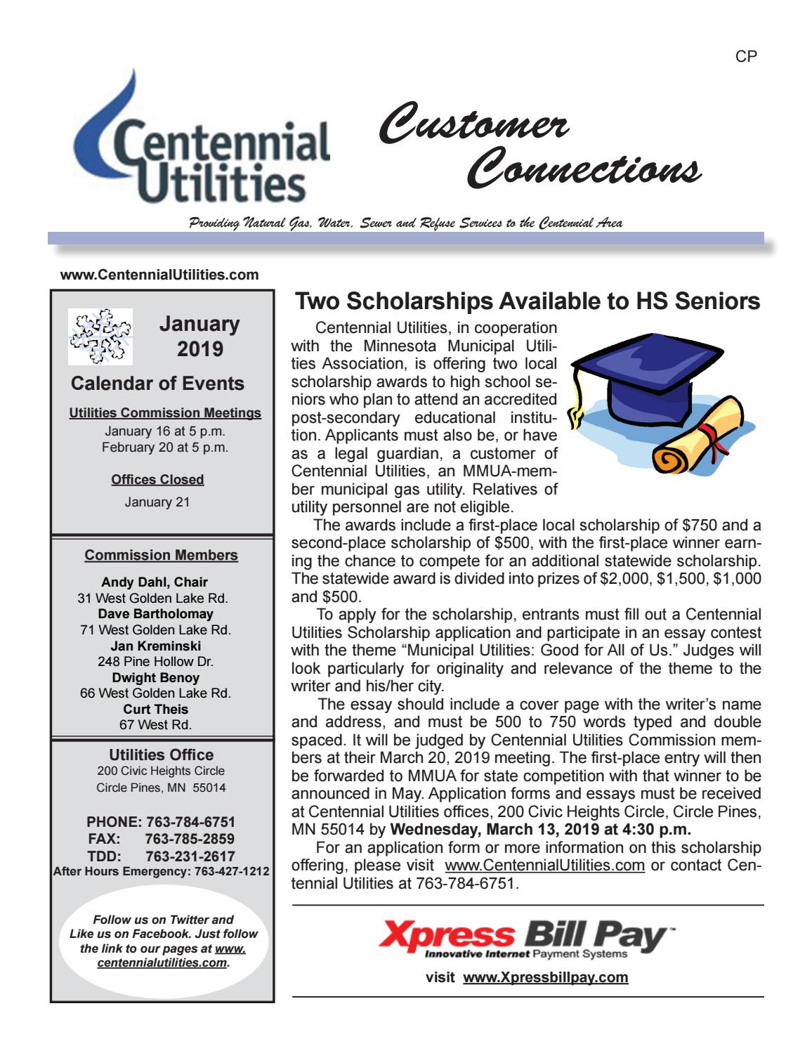 Circle Pines Centennial Utilities Newsletter by City of Circle Pines