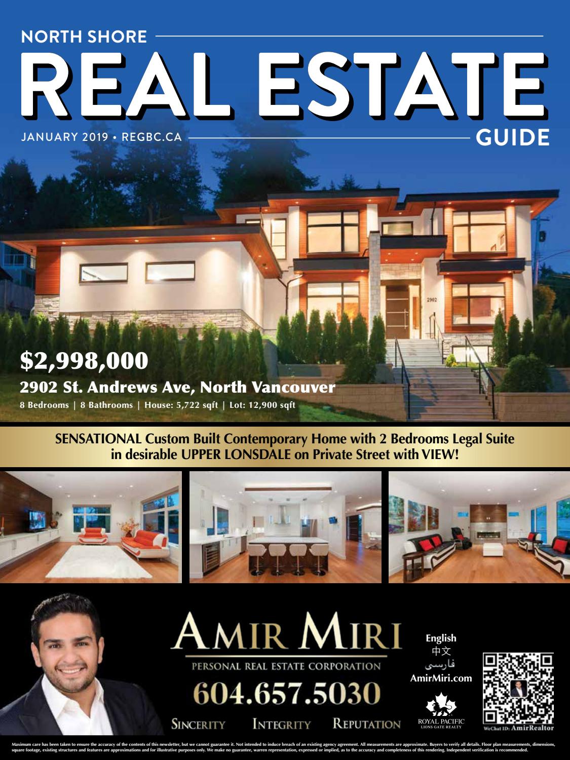 North Shore Real Estate Guide January 2019 by British Columbia Real