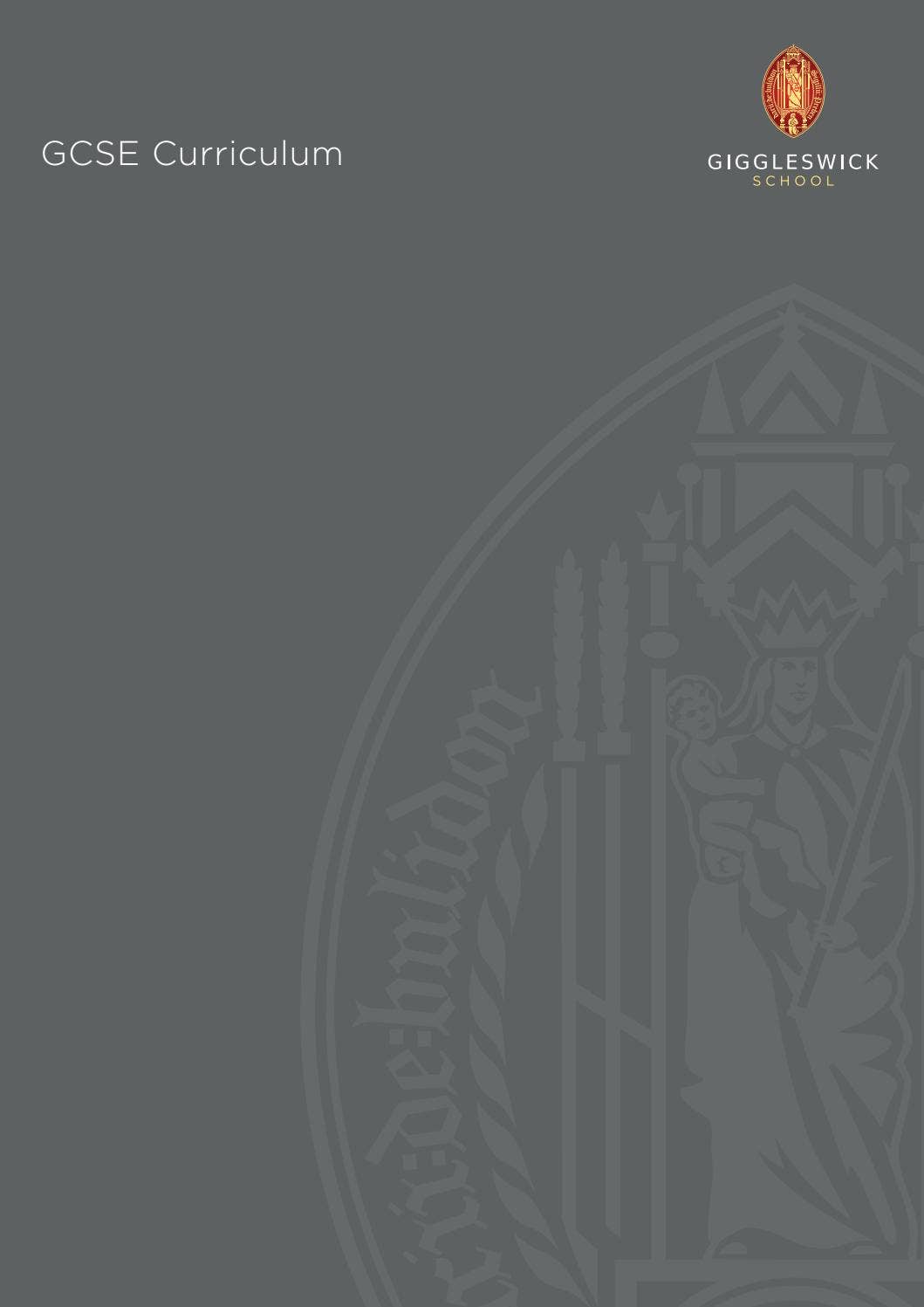 Giggleswick School GCSE Curriculum by Giggleswick School - Issuu