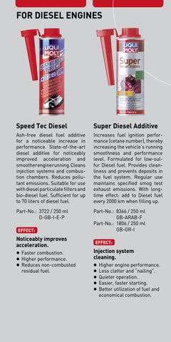 Page 11. FOR DIESEL ENGINES. Speed Tec Diesel. Super Diesel Additive