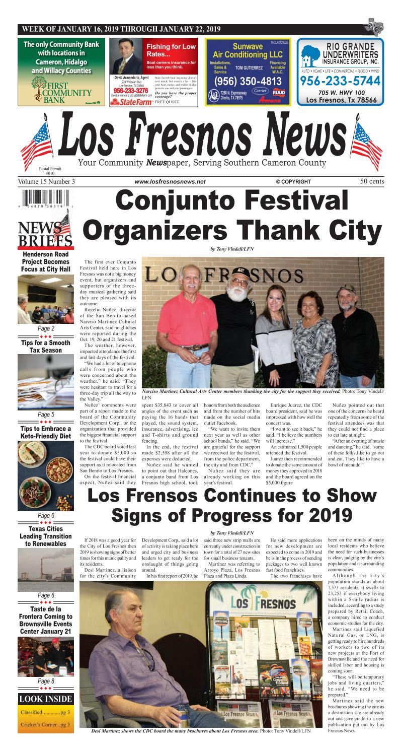 Los Fresnos News January 16, 2019 by La Feria News Issuu