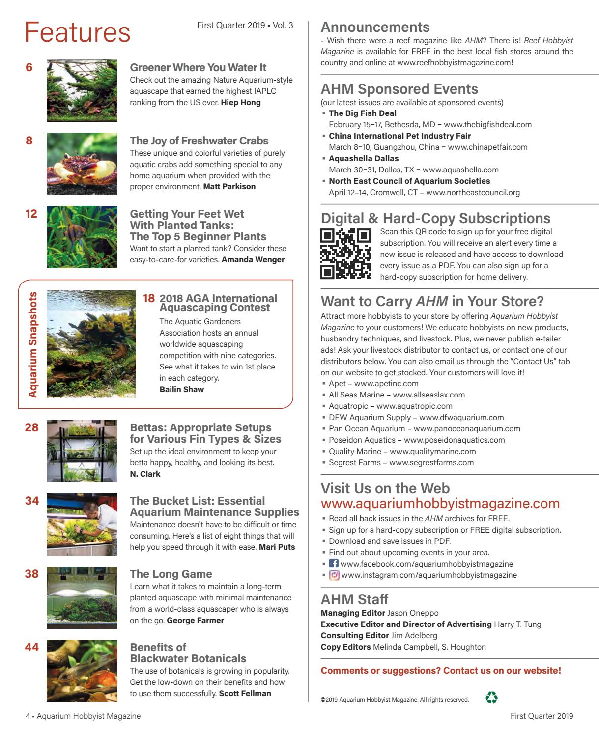 Picture of Aquarium Hobbyist Magazine Q1 2019 by Reef Hobbyist Magazine/Aquarium ...