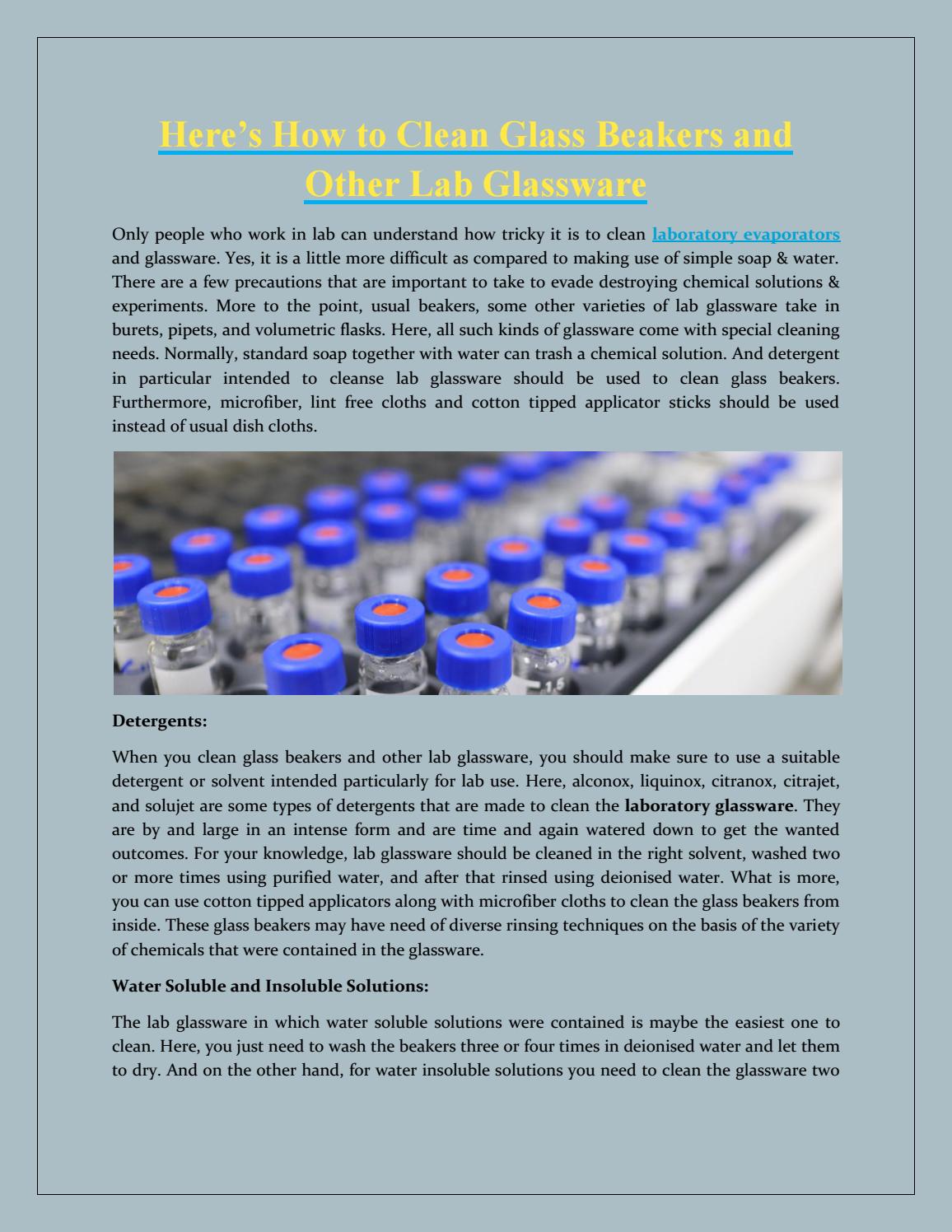 Here’s How to Clean Glass Beakers and Other Lab Glassware by Digital