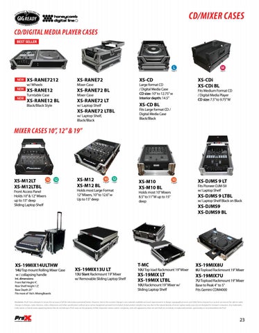 ProX Live Performance Gear Flight Cases Truss Stands LED Laser 灯饰 Cables 目录 2019 第 23 页