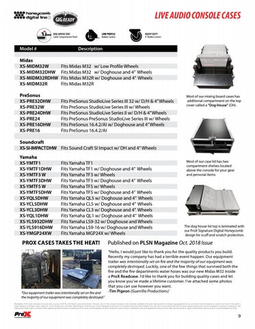 ProX Live Performance Gear Flight Cases Truss Stands LED Laser 灯饰 Cables 目录 2019 第 9 页