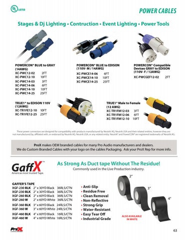 CABLES - ProX 灯饰目录 2019 第 10 页