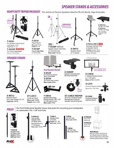 PRO STANDS - ProX 灯饰目录 2019 第 6 页