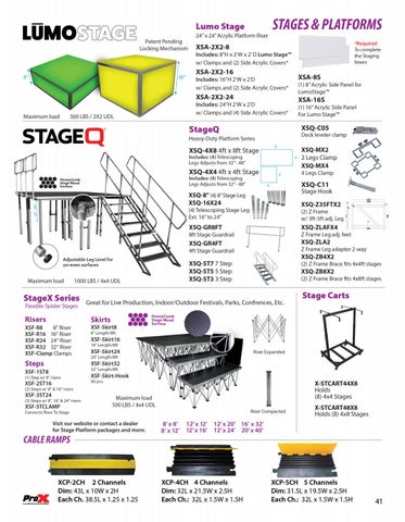 PRO STANDS - ProX 灯饰目录 2019 第 8 页