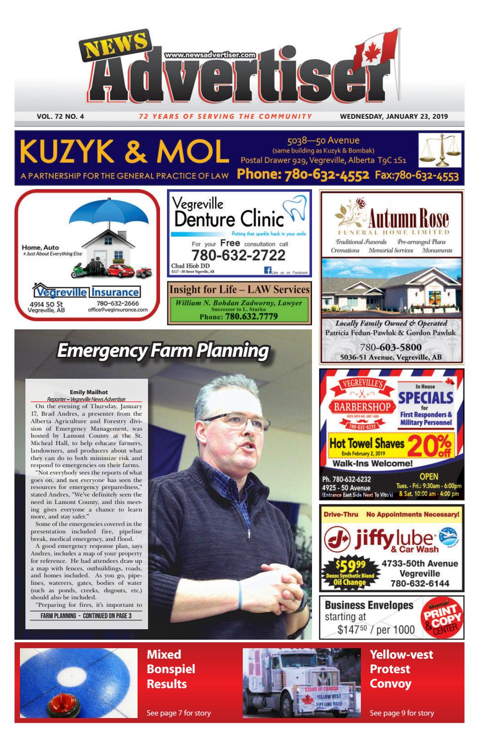 Vegreville News Advertiser January 23 2019 By The News Advertiser Vegreville Ab Issuu