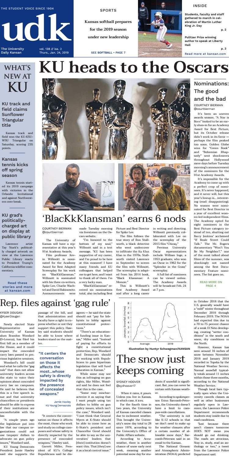 UDK Jan. 24 by University Daily Kansan Issuu