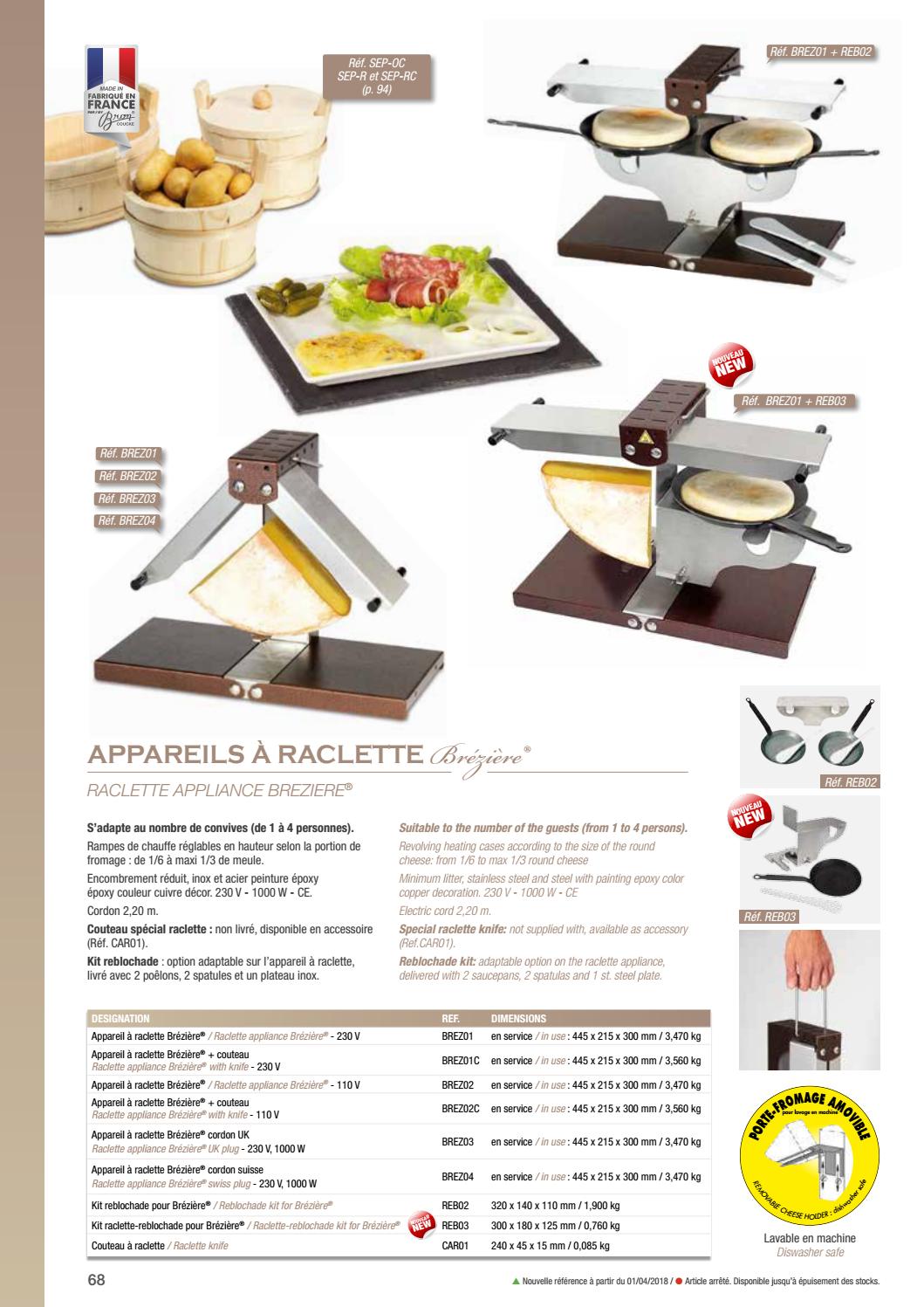 Bron Coucke BREZ01 Appareil à Raclette Brézière