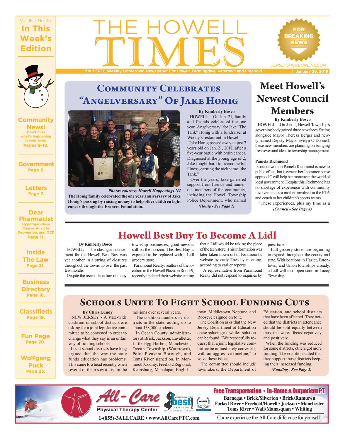 Ancor Coalition Urge Fda To Act On Banning Electronic Shock >> 2019 01 26 The Howell Times By Micromedia Publications Jersey Ancor Coalition Urge Fda To Act On Banning Electronic Shock >> 2019 01 26 The Howell Times By Micromedia Publications Jersey