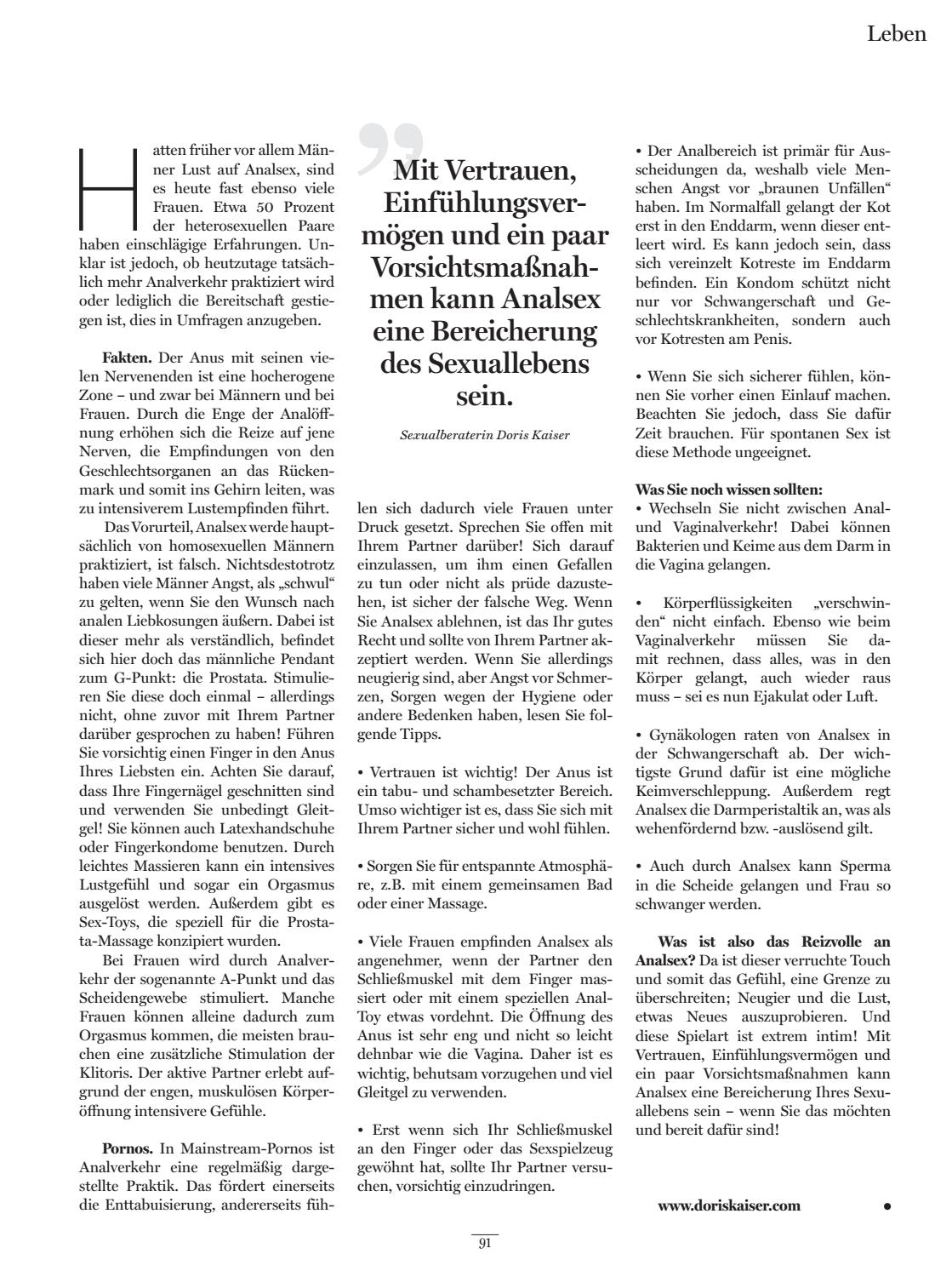 Schwangerschaft durch Analsex