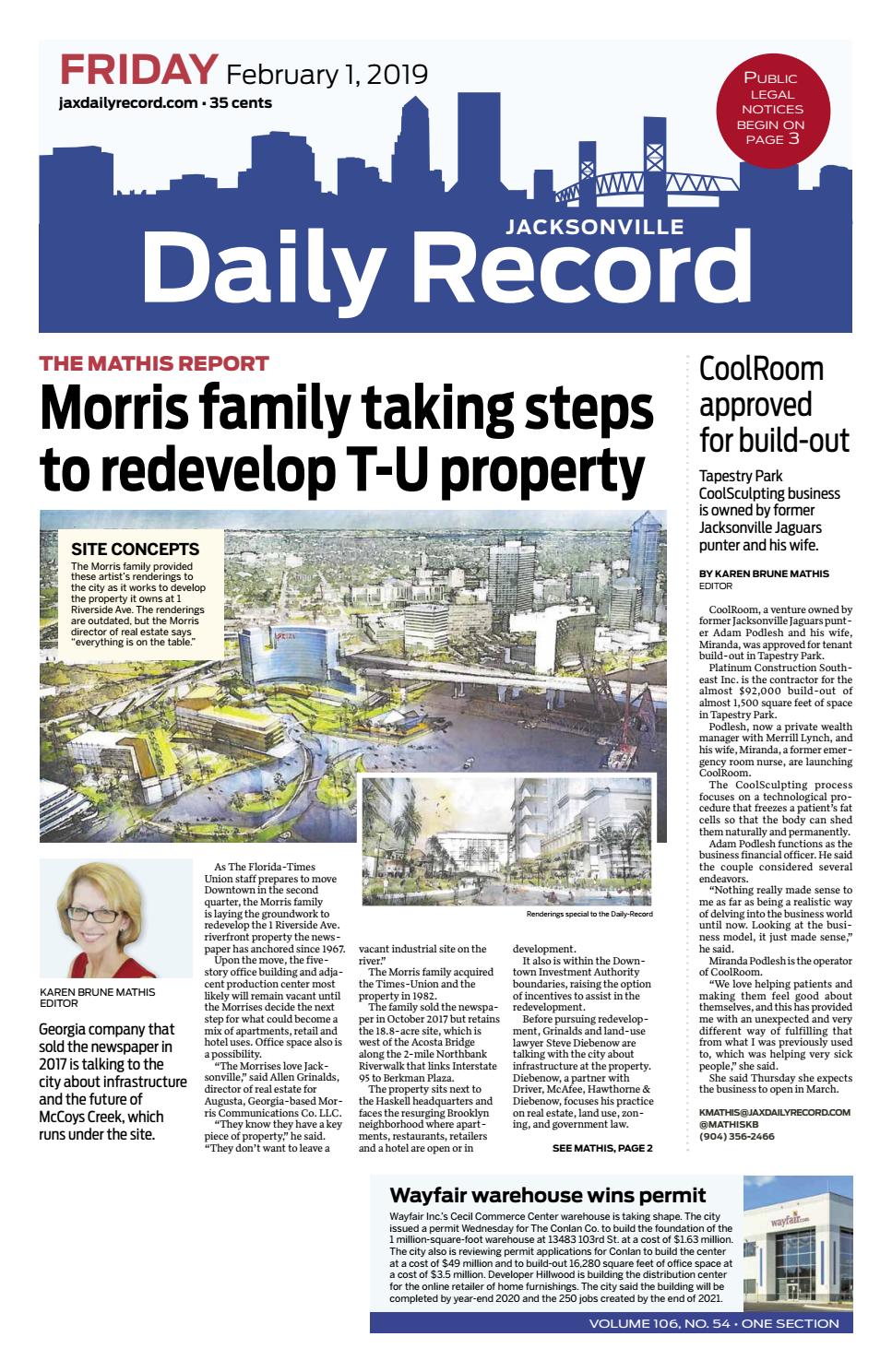 Jacksonville Daily Record 2/1/19 by Daily Record & Observer LLC Issuu