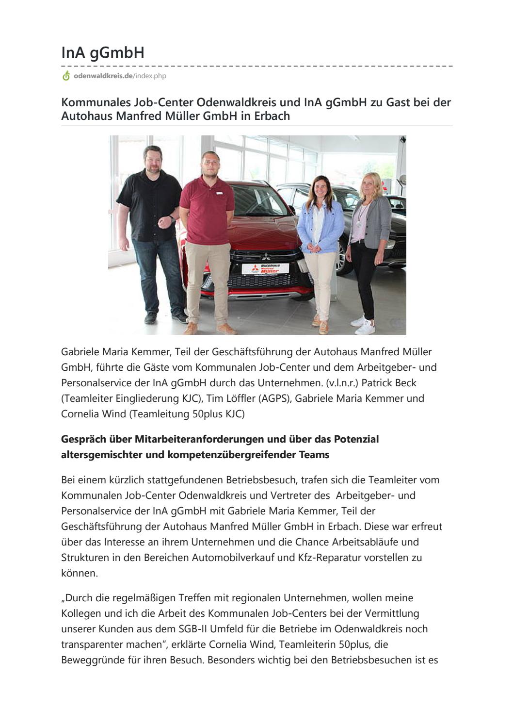 Www Jobcenter Odenwald De Presse Schau By Tourvision Foundation Issuu