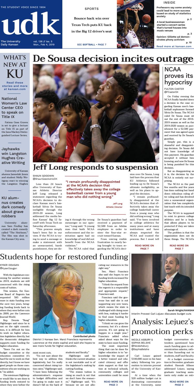 University Daily Kansan Feb. 4, 2019 by University Daily Kansan Issuu
