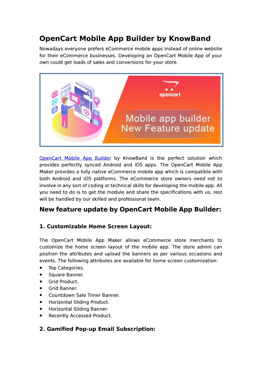 Opencart Mobile App Builder By Knowband By Knowband Issuu