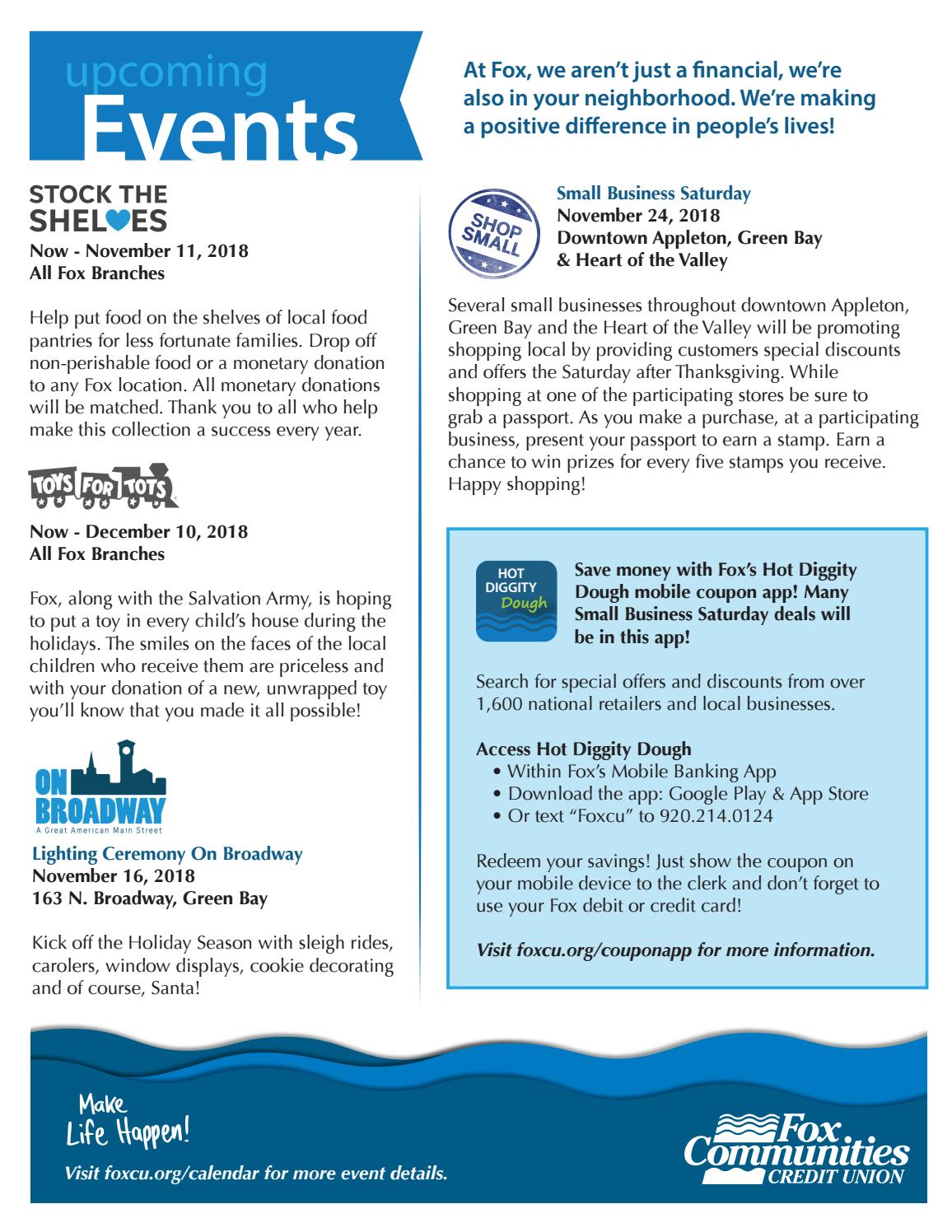 Fox Facts Newsletter - November 2018 by Fox Communities Credit Union ...