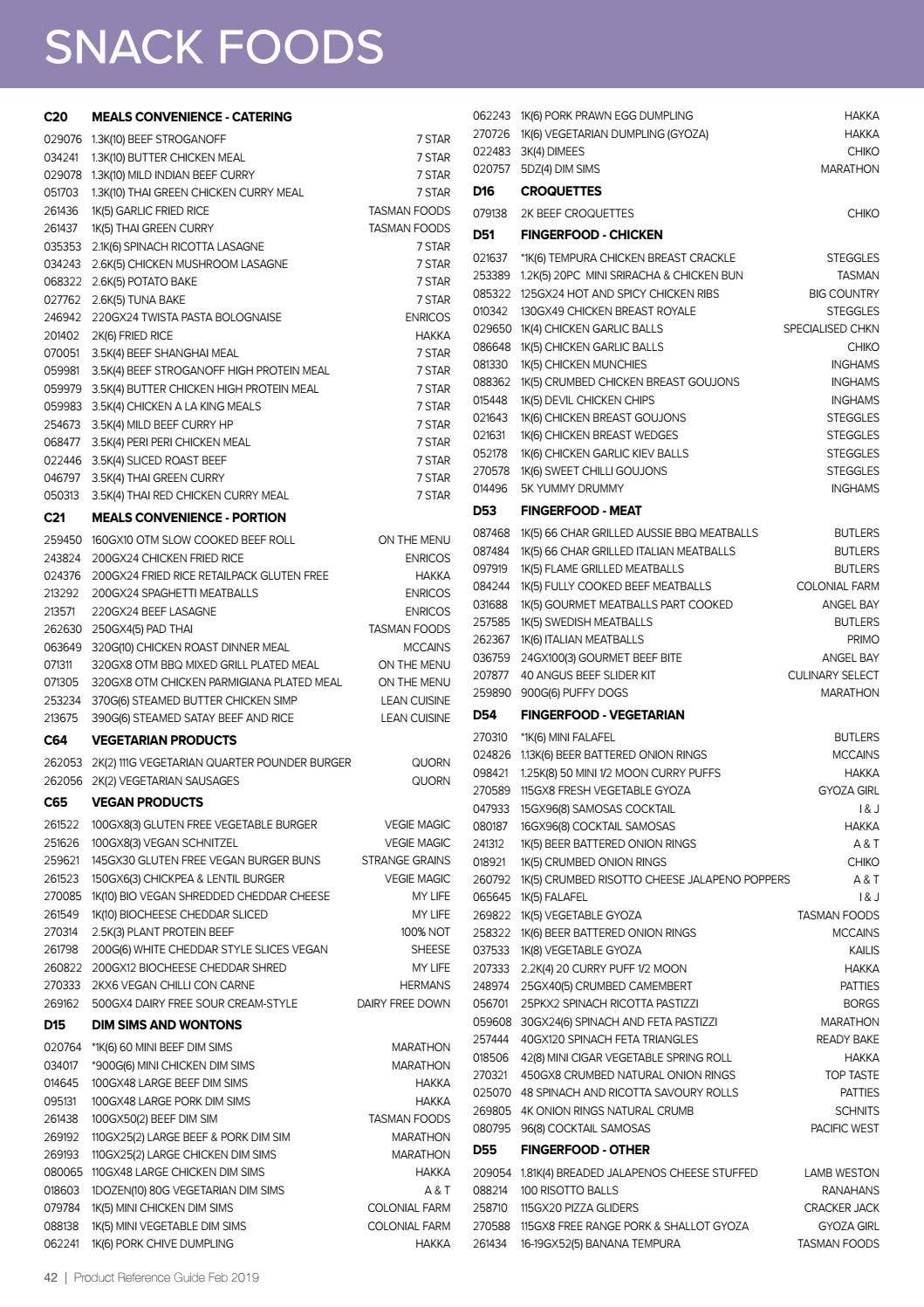 Product Reference Guide W.A FEB 2019 by PFD Food Services - Issuu