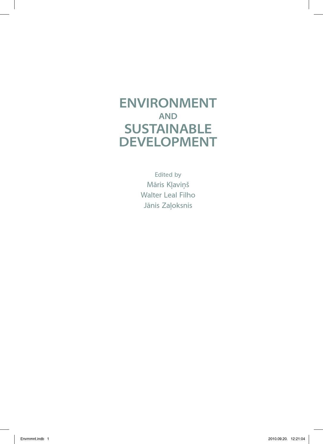 ENVIRONMENT AND SUSTAINABLE DEVELOPMENT by Janis Brizga - issuu - 