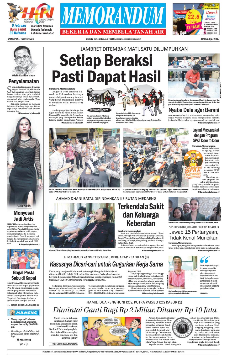 MEMORANDUM EDISI 07 FEBRUARI 2019 By MEMORANDUM Issuu