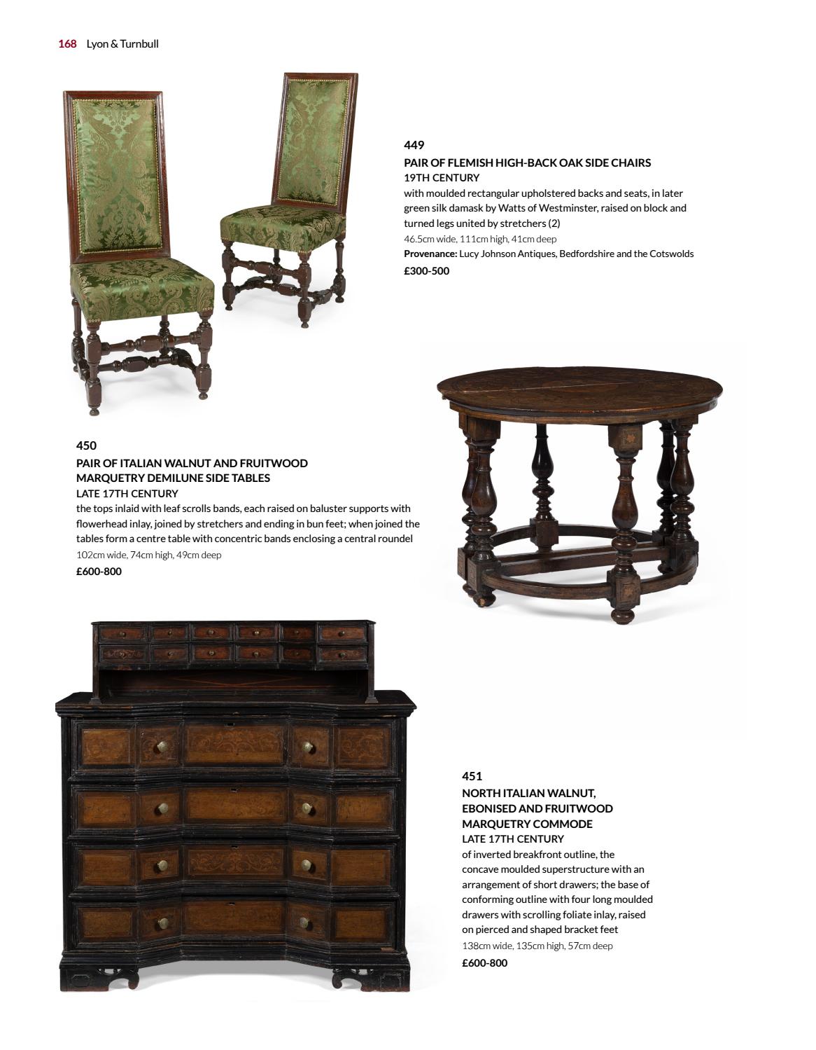 Five Centuries Furniture Paintings Works Of Art From