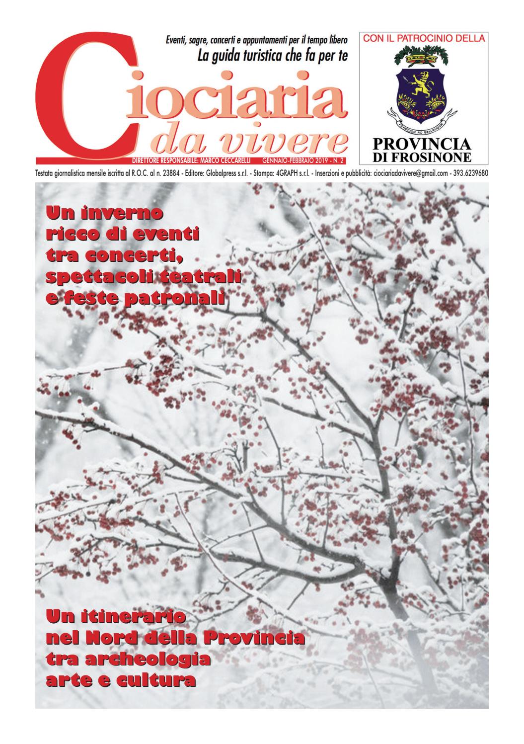 Ciociaria Da Vivere N 2 Gennaiofebbraio 2019 By Tusport