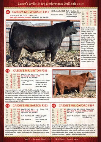 Cason Pride And Joy 2019 Bull Sale by Eberspacher Enterprises - Issuu