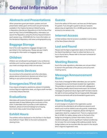 Creating Healthy Work Environments 2019 第 8 页
