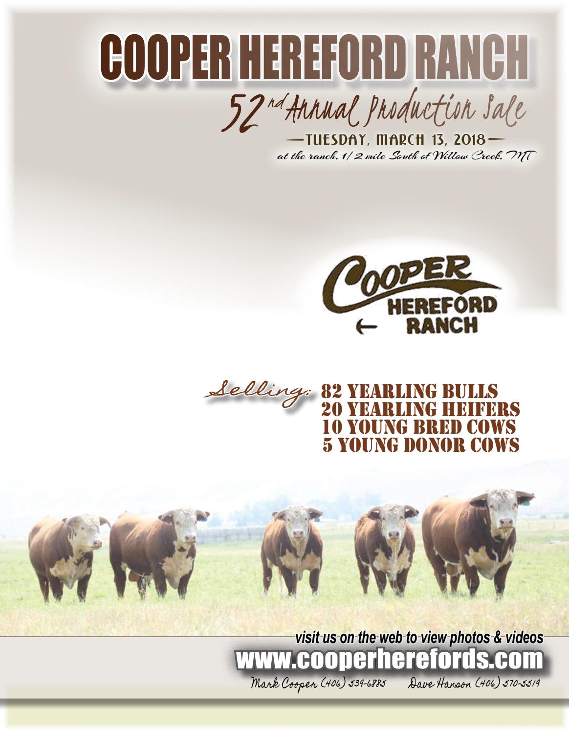 Cooper Hereford Ranch 2018 Production Sale Catalog by Kelsy Cooper Issuu