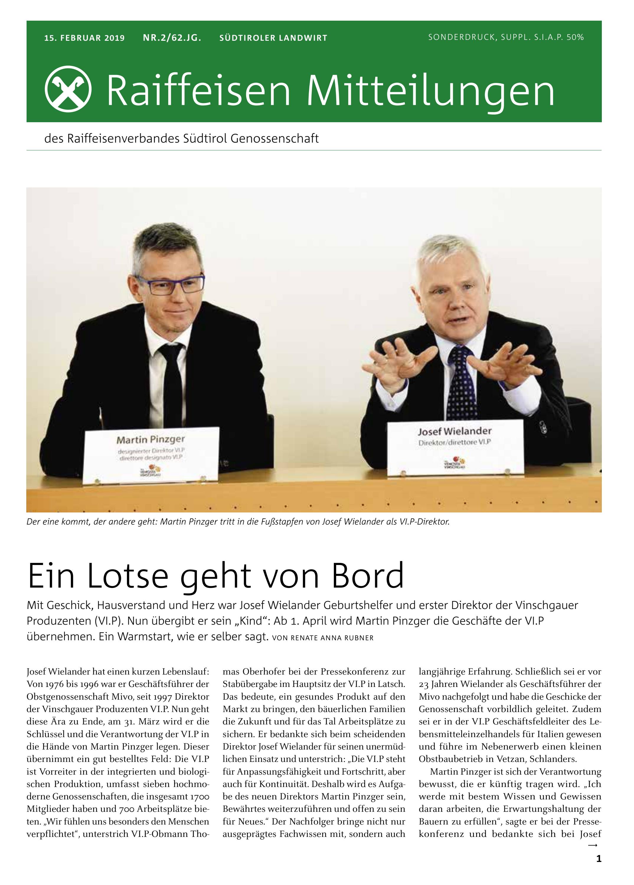 Raiffeisen Mitteilungen 2 2019 By Raiffeisenverband S dtirol Issuu