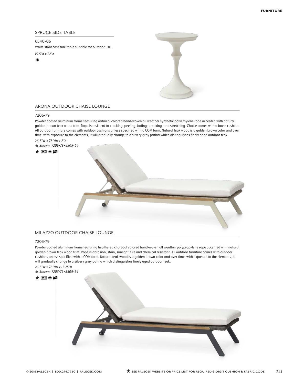 patio chaise lounge on Palecek 2019 Furniture Accessories Catalog By Palecekdesign Issuu