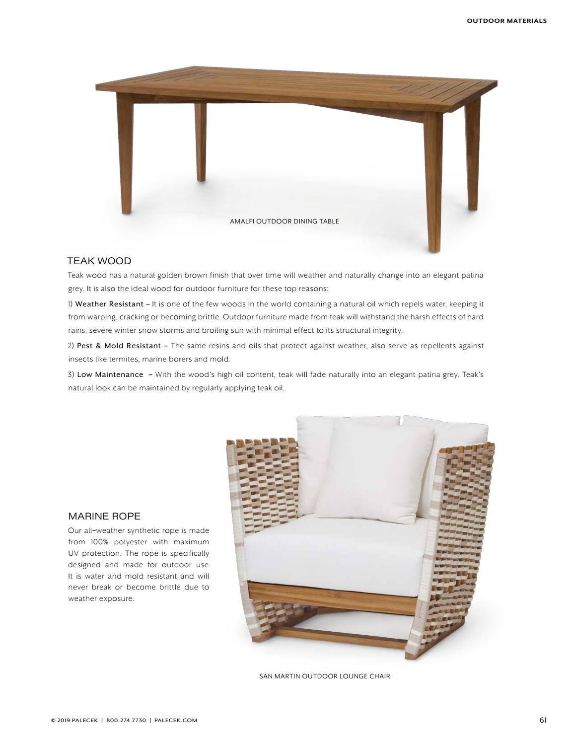 wooden outdoor lounge furniture on Palecek 2019 Furniture Accessories Catalog By Palecekdesign Issuu