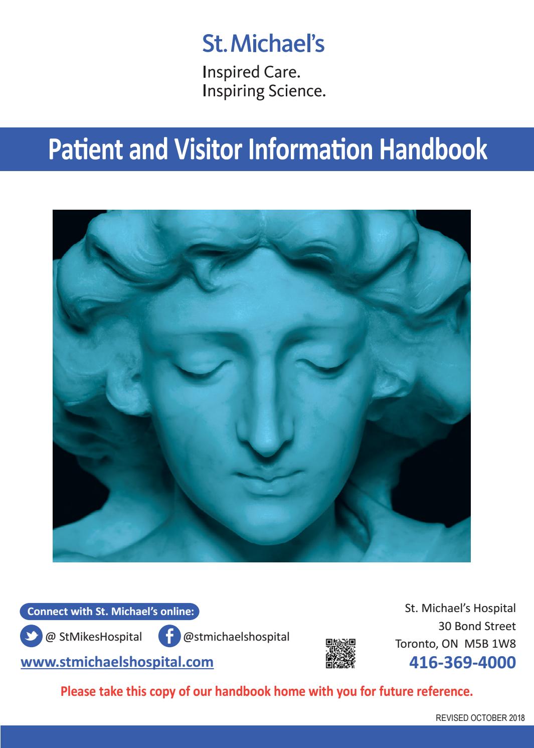 St. Michael’s Hospital Patient and Visitor Information Handbook by