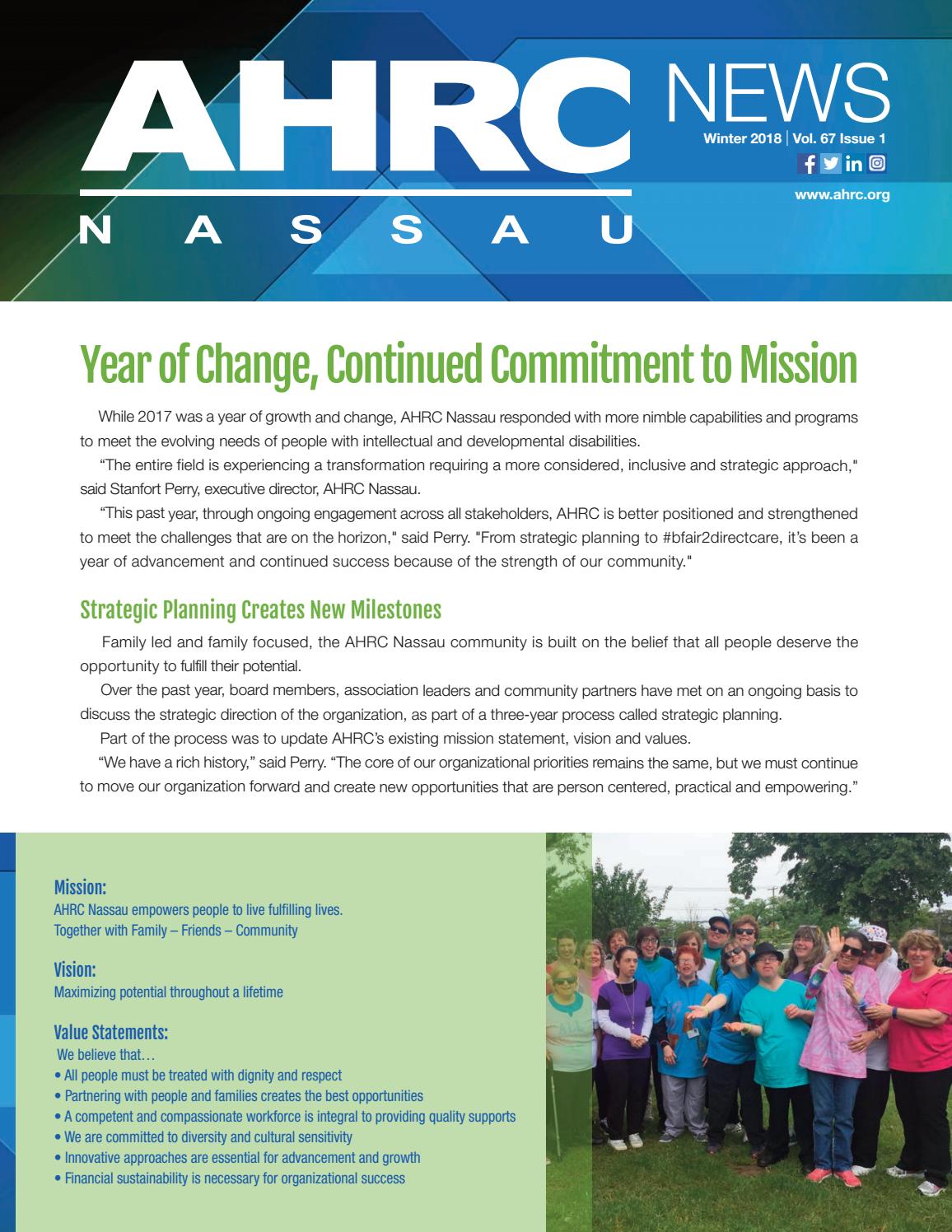 Ahrc News Winter 2018 By Ahrcnassau Issuu