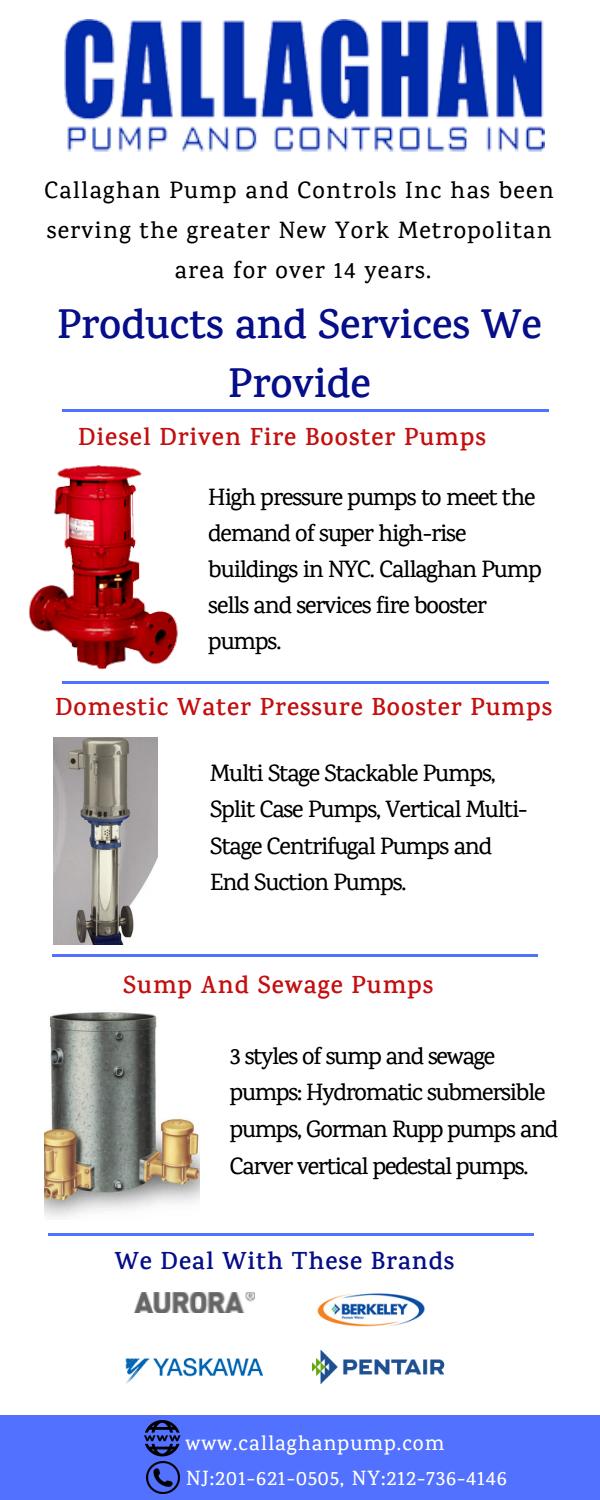 Domestic Booster Pumps in NYC by Callaghan Pump & Controls, Inc Issuu