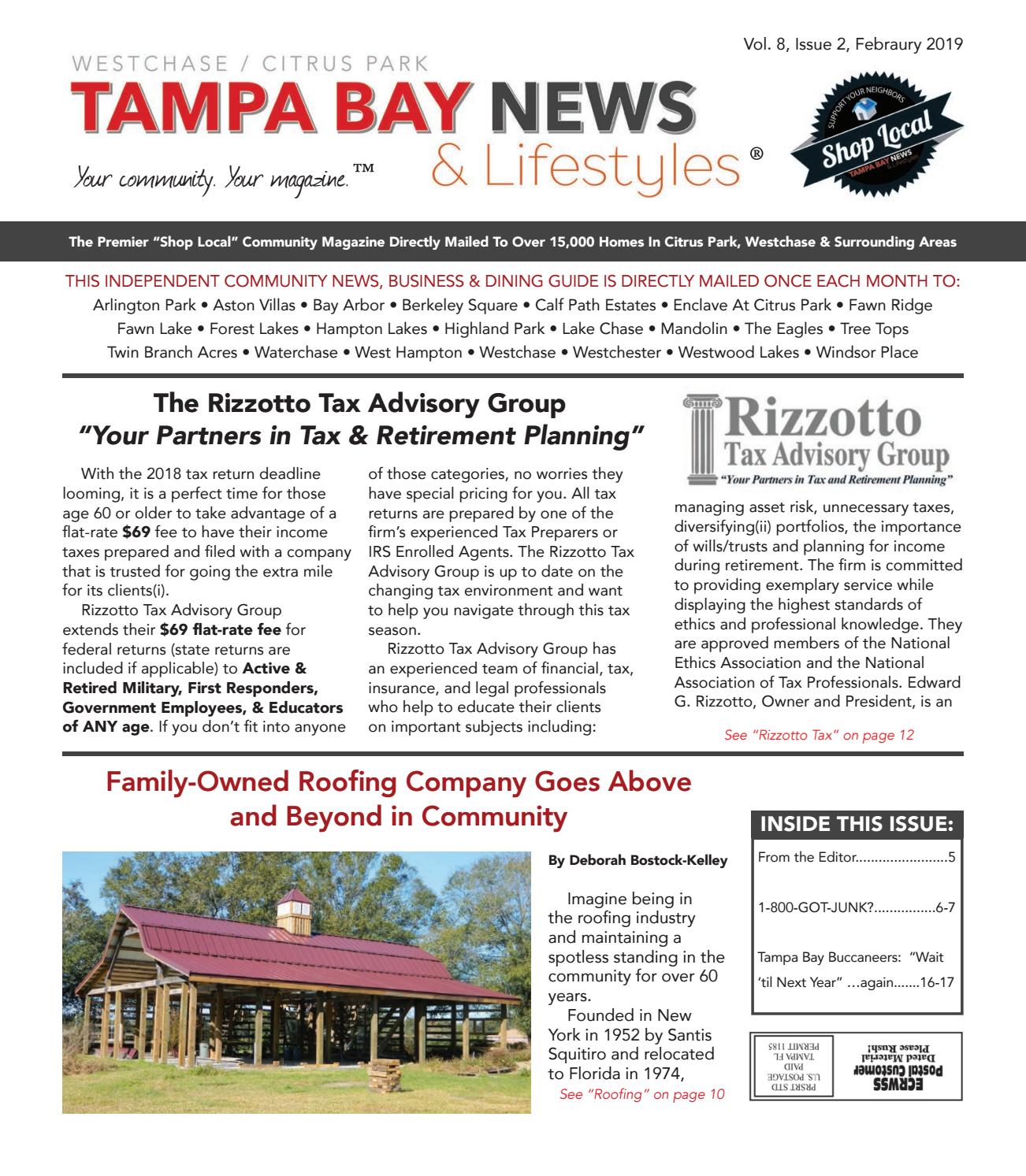 Tampa Bay News and Lifestyles, Westchase, Vol.8 Issue 02, February 2019