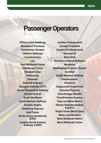 rail professional industry reference