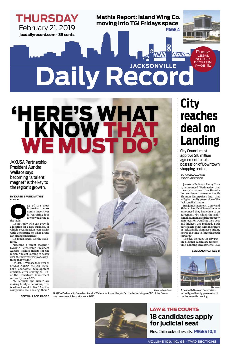 Jacksonville Daily Record 2/21/19 by Daily Record & Observer LLC Issuu