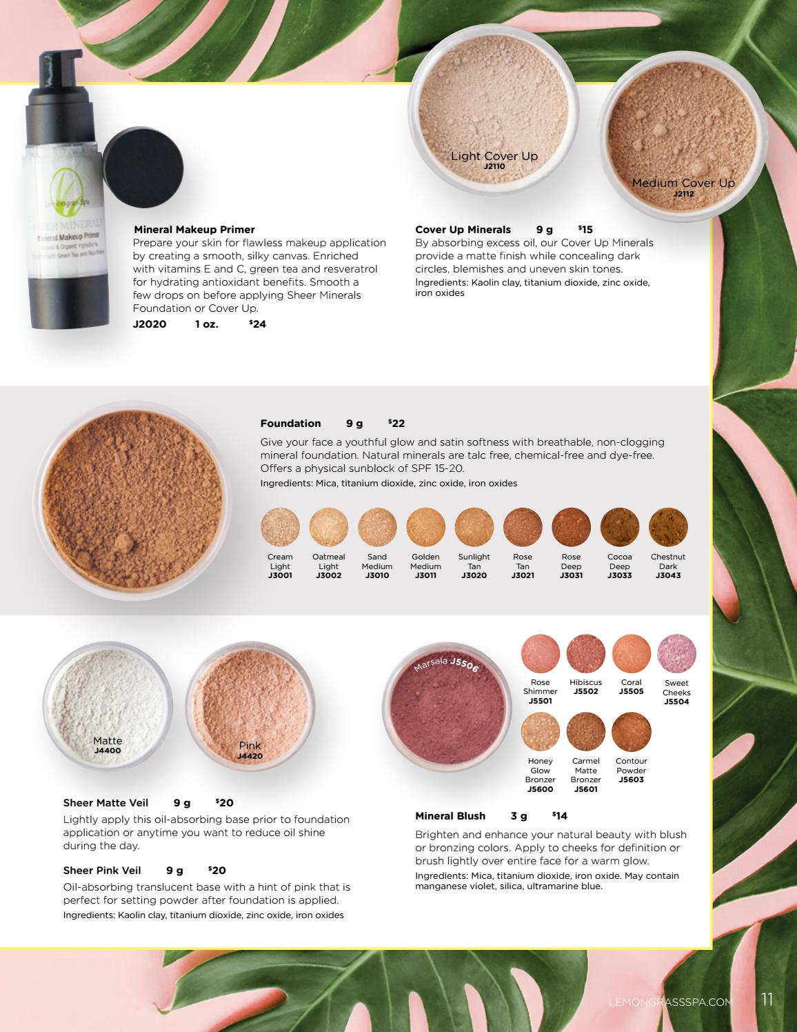 Spring Summer 2019 By Lemongrass Spa - Mineral Makeup With Zinc Oxide Spring Summer 2019 By Lemongrass Spa - Mineral Makeup With Zinc Oxide