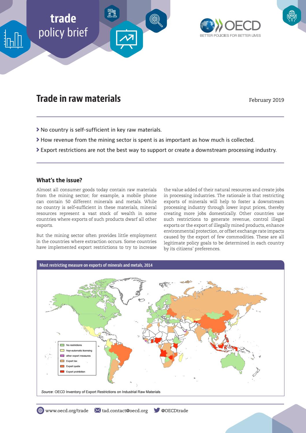 Trade in raw materials by OECD Issuu