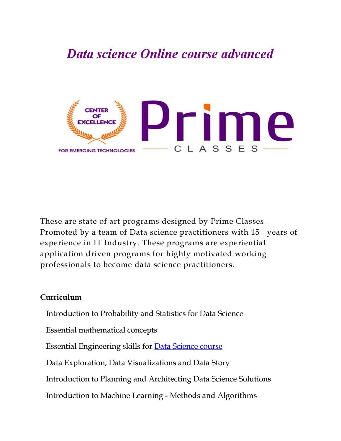 Data science Online course advanced by lisarwilliams01 - Issuu