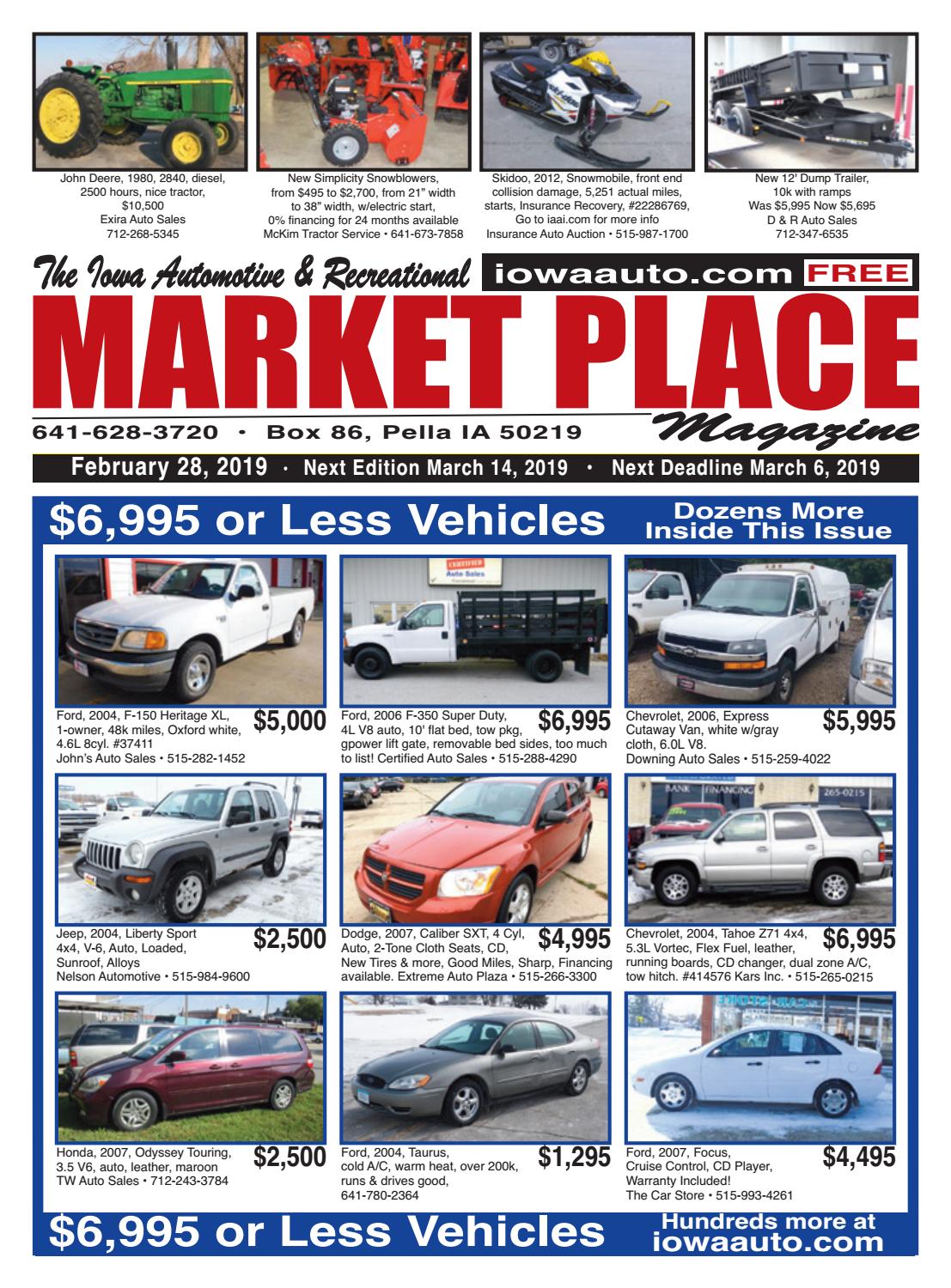 Certified Auto Sales >> Marketplace Magazine February 28 2019 By Marketplace Certified Auto Sales >> Marketplace Magazine February 28 2019 By Marketplace