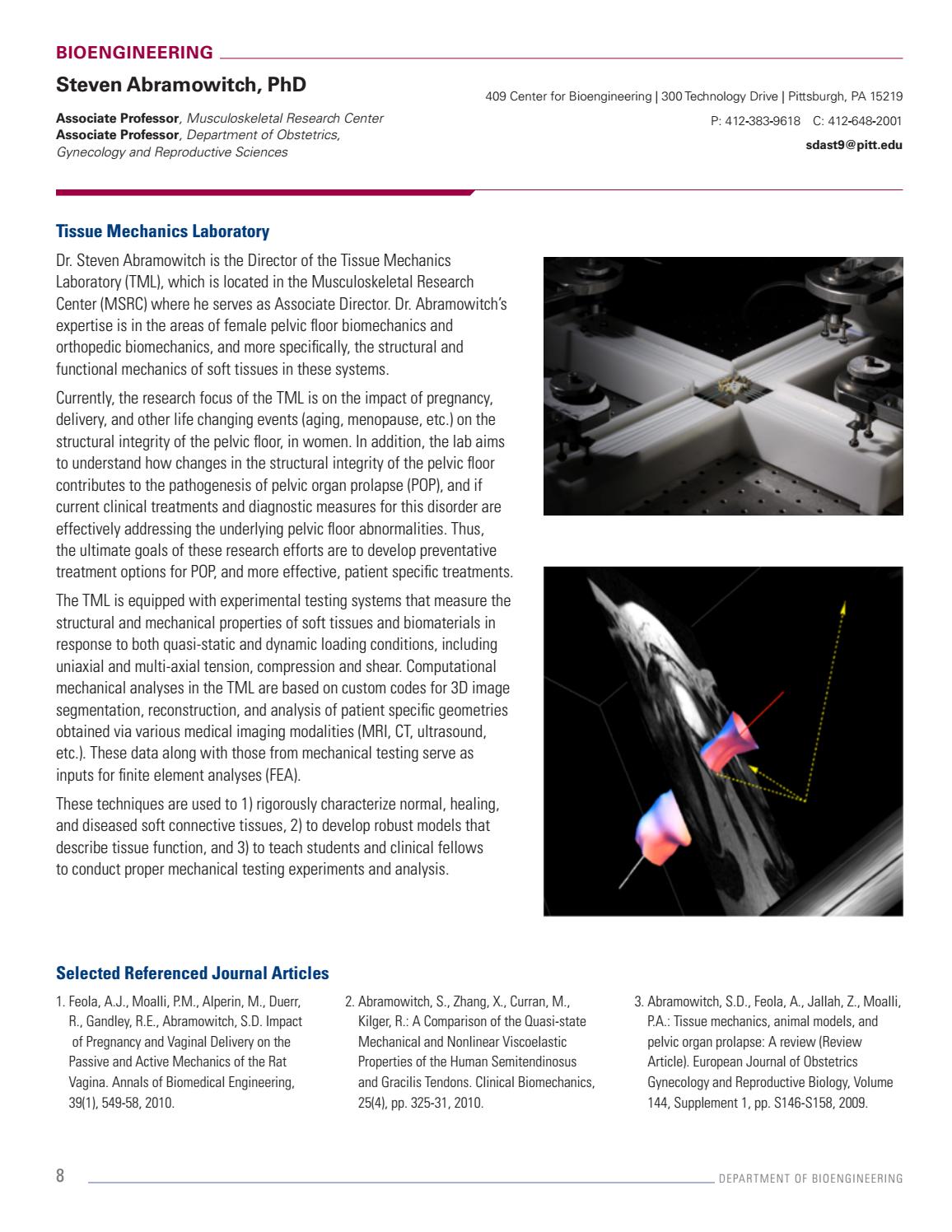 19 Swanson School Summary Of Faculty Research By Pitt Swanson School Of Engineering Issuu