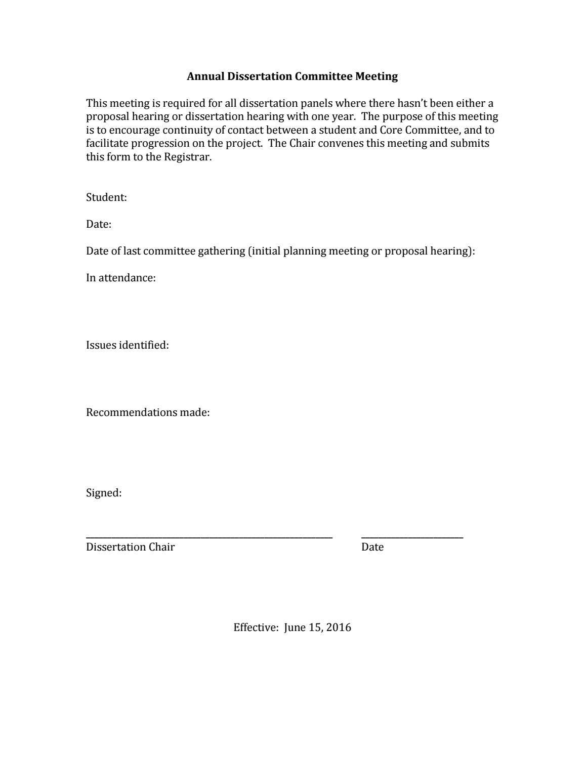Annual Dissertation Committee Meeting by ICSW - Issuu