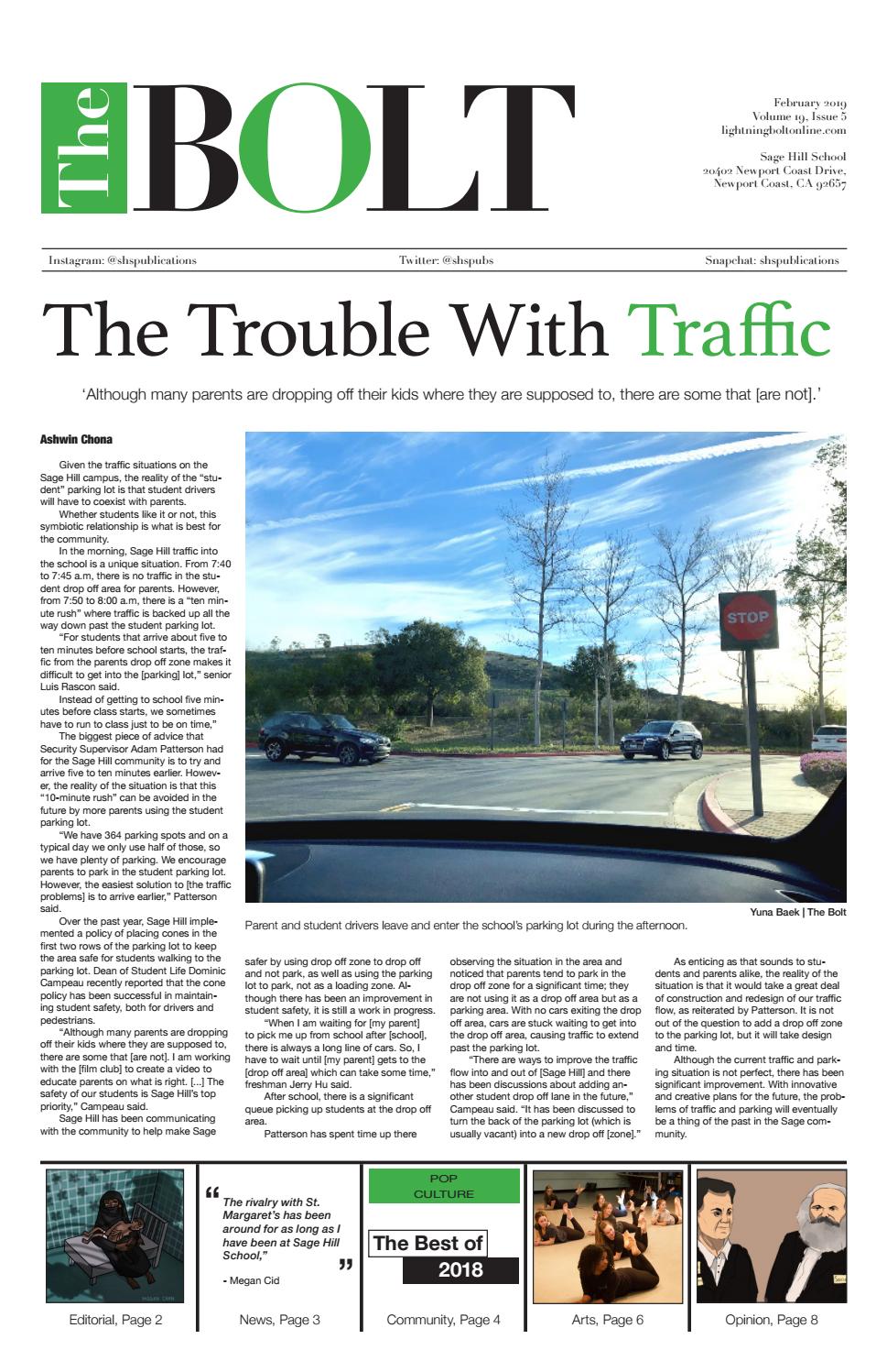 The Bolt February 2019 by Sage Hill School - Issuu