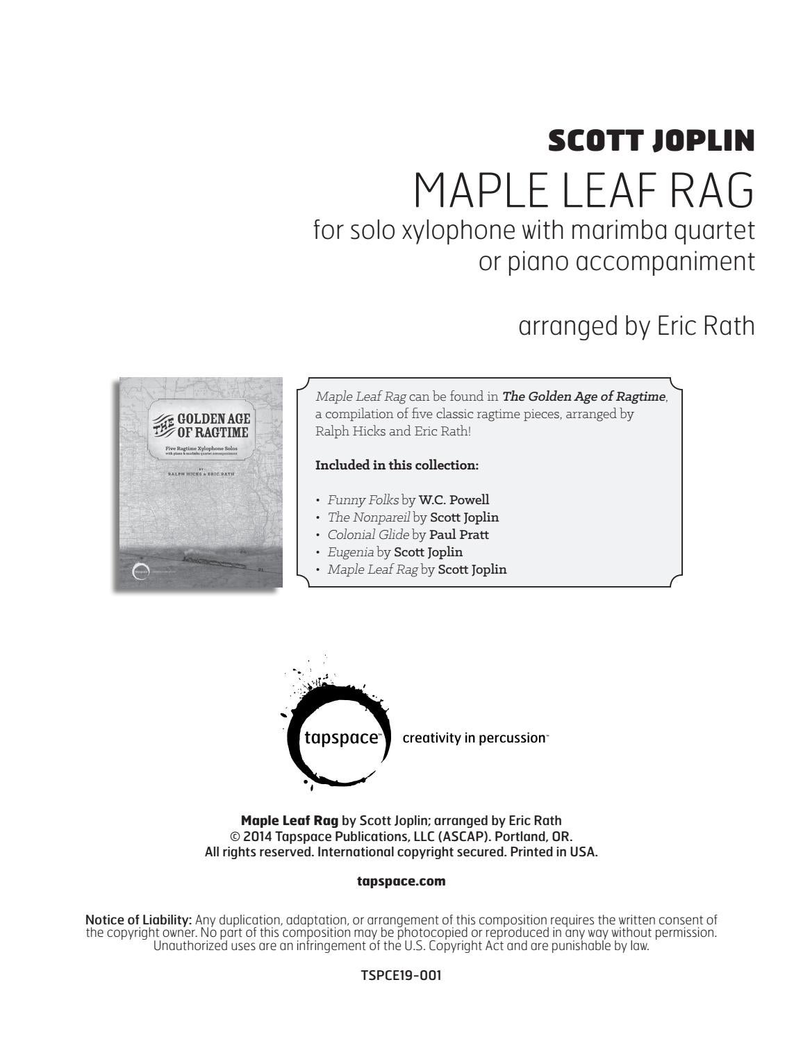 Maple Leaf Rag-SAMPLE by Tapspace - Issuu